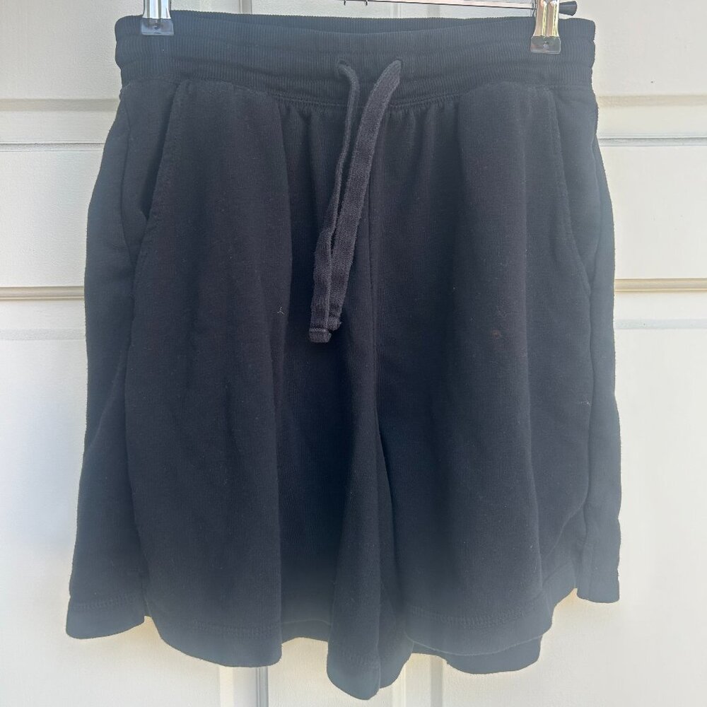 black sweatshorts